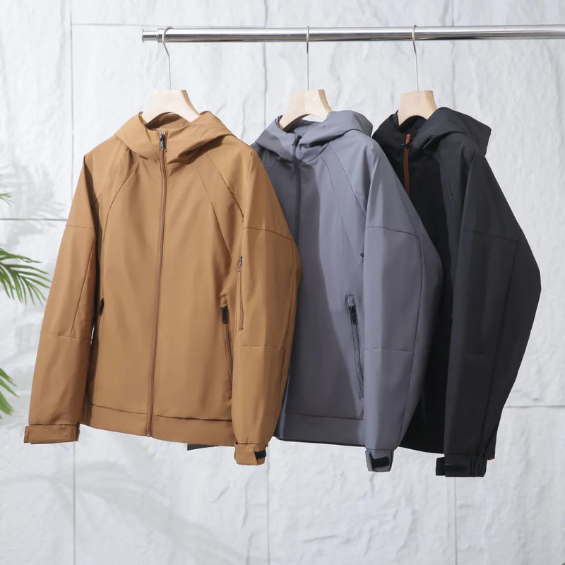 Urban High-end Travel Series Spring and Autumn Men's Outdoor Sports Casual Charge Clothes Hooded Soft Shell Jacket Coat