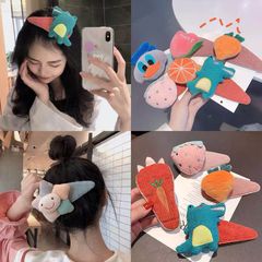 ネットセレブ洗顔前髪ヘアピンかわいい恐竜額bbクリップヘアピンクリップヘアエッジクリップ韓国ヘアアクセサリー