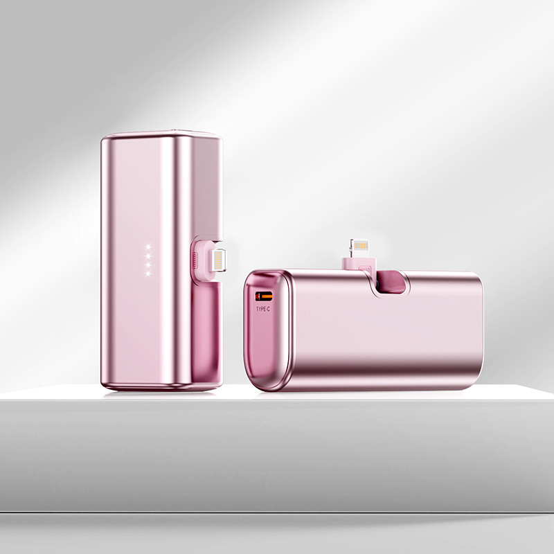 クロスボーダー折りたたみプラグ急速充電メタリックペイントテールプラグカプセル 5000 mAh パワーバンクポータブル PD モバイル電源|undefined