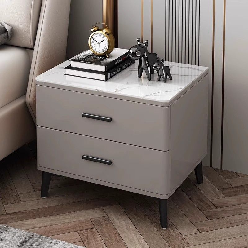 All Solid Wood Bedside Table, Simple, Modern, Minimalist, Creative Paint Storage Cabinet, Modern Design Bedroom Side Cabinet, Italian Style