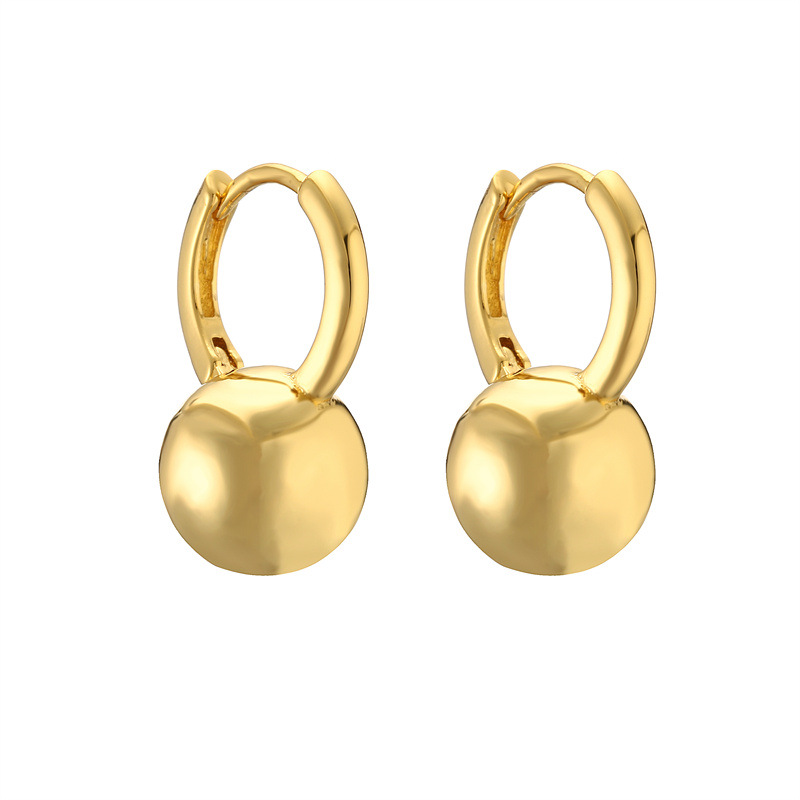 Venta caliente transfronteriza pendientes geométricos de perlas estilo ins luz lujo elegante lujo Chapado en cobre pendientes de oro al por mayor