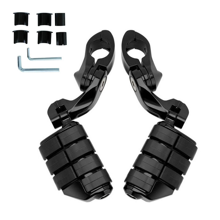 Suitable for Harley Street Glide Motorcycle Modified Footrest Bracket 7 Rubber Long Rod Foot Pedal Set for Riding