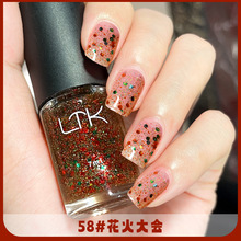 2025夏季新款指甲油免烤油性不可剥爆闪亮银片金灿灿闪耀美色潮