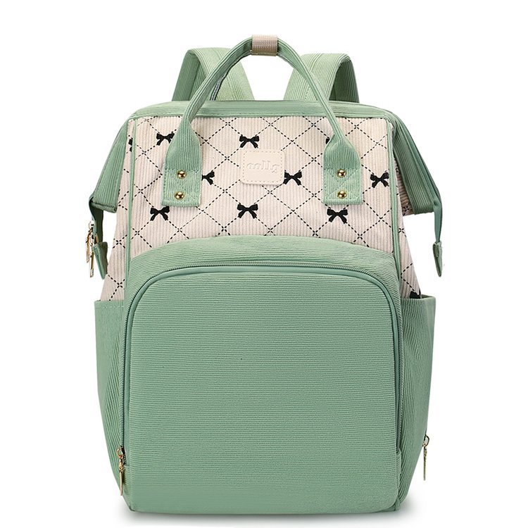 Bolsa de impresión de moda para mamás portátil versátil almacenamiento de botellas de leche bolsa de madre y bebé al aire libre mochila de viaje multifuncional portátil