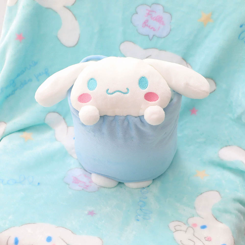 Cartoon pillow for sleep, flannel children's baby duvet