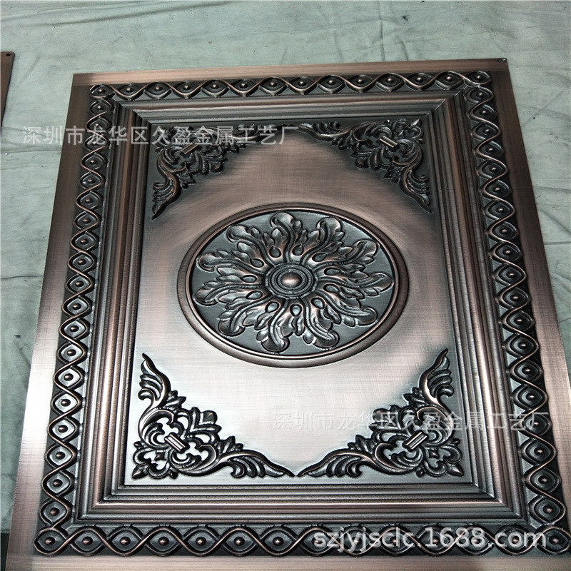 腐蚀做旧 黄铜板加工 1-15mm 铜板雕刻 图案做旧 全浮雕 立体牌匾