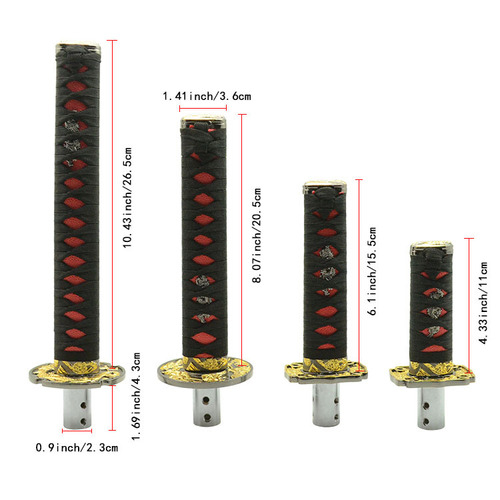 Cross-border best-selling car universal modification parts samurai knife handle gear shift lever manual extended shift lever extension rod