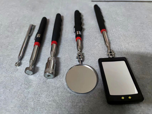 Pickup iron rod suction rod metal magnetic rod magnetic rod pickup LED light auto repair inspection mirror reflector