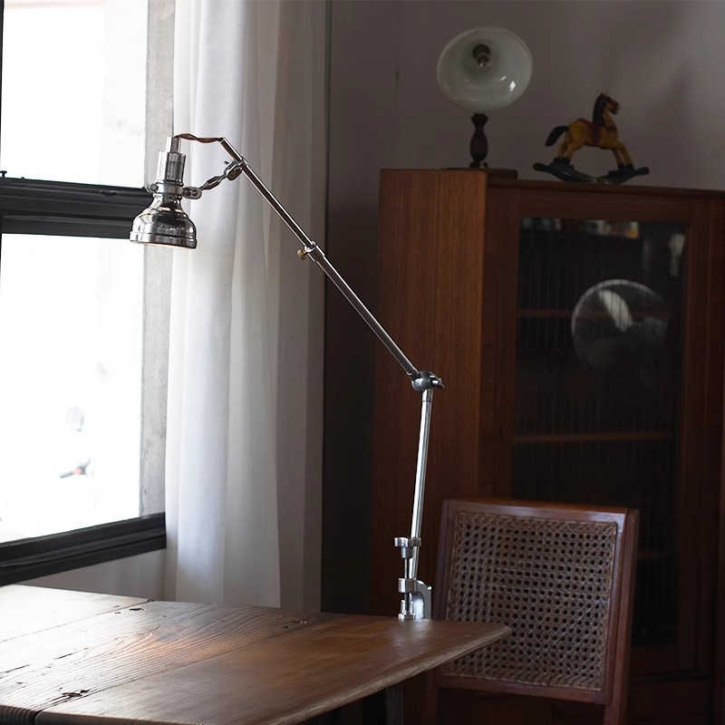 【厂家直销】中古包豪斯摇臂伸缩台灯工业风复古设计师书房工作阅