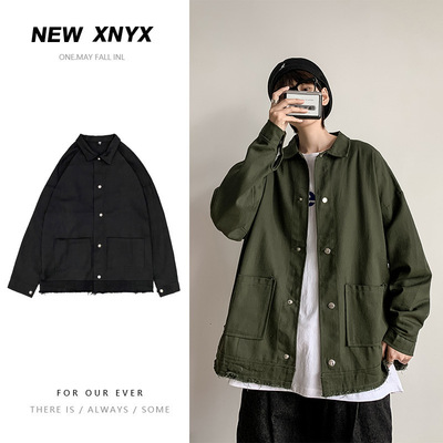 solar system work clothes Jacket man 2020 Autumn Easy Trend Flash cowboy Retro student Chaopai coat