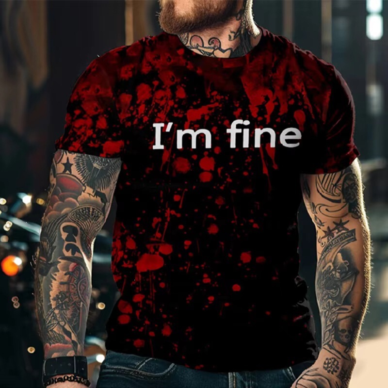 Halloween Horror Men's T-Shirt Blood 3D Print O-Neck Short Sleeve T-Shirt Oversized T-Shirt Harajuku Top Holiday Unisex Clothing Halloween Horror Men's T-Shirt Blood 3D Print O-Neck Short Sleeve T-Shirt Oversized T-Shirt Harajuku Top Holiday Unisex Clothing