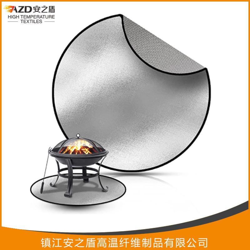 Anzhishield resistente a altas temperaturas al aire libre a prueba de fuego estera transfronteriza en stock Terraza redonda de 36/24-pulgadas estera de fogata estera de la cuenca del fuego