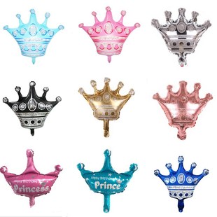 New Mini Crown Aluminum Film Balloon Birthday Party Children Toy Crown Mini Balloon Wholesale