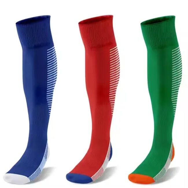 Adult Sports Football Calf Socks Wholesale Men's Knee High Soccer Socks Breathable Cotton Compression Football Socks