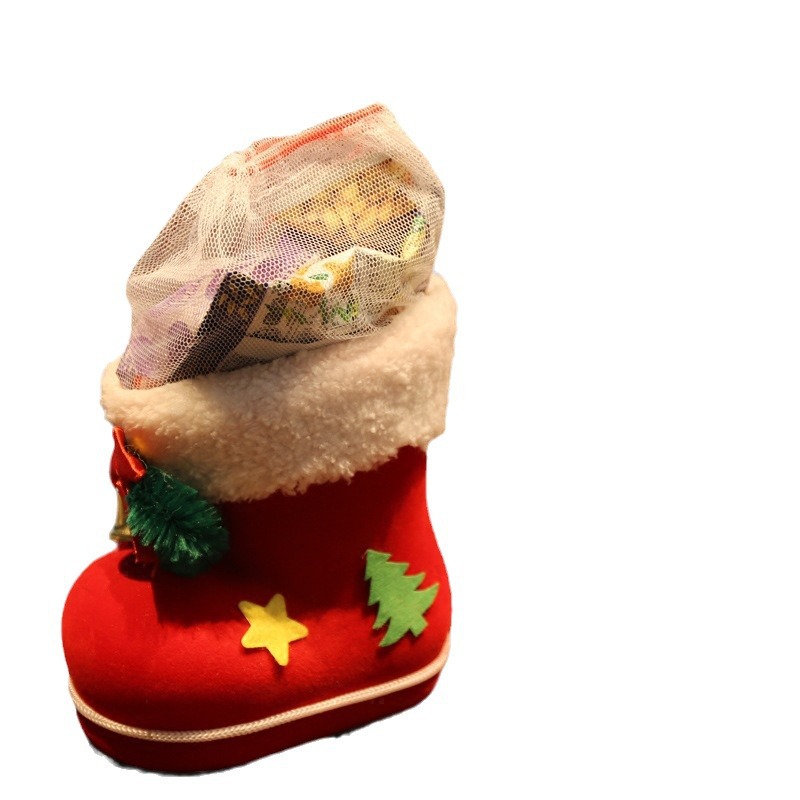 Navidad día de Halloween decoración de regalo suministros bolsa de regalo creativo botas pequeñas caja de dulces bolsa de regalo calcetines de Navidad