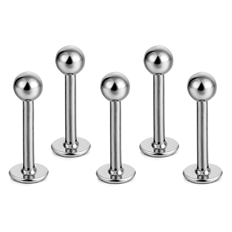 Классические серьги-гвоздики Amazon из нержавеющей стали, конические, сферические, разноцветные, для губ, бровей, языка, украшения для пирсинга.