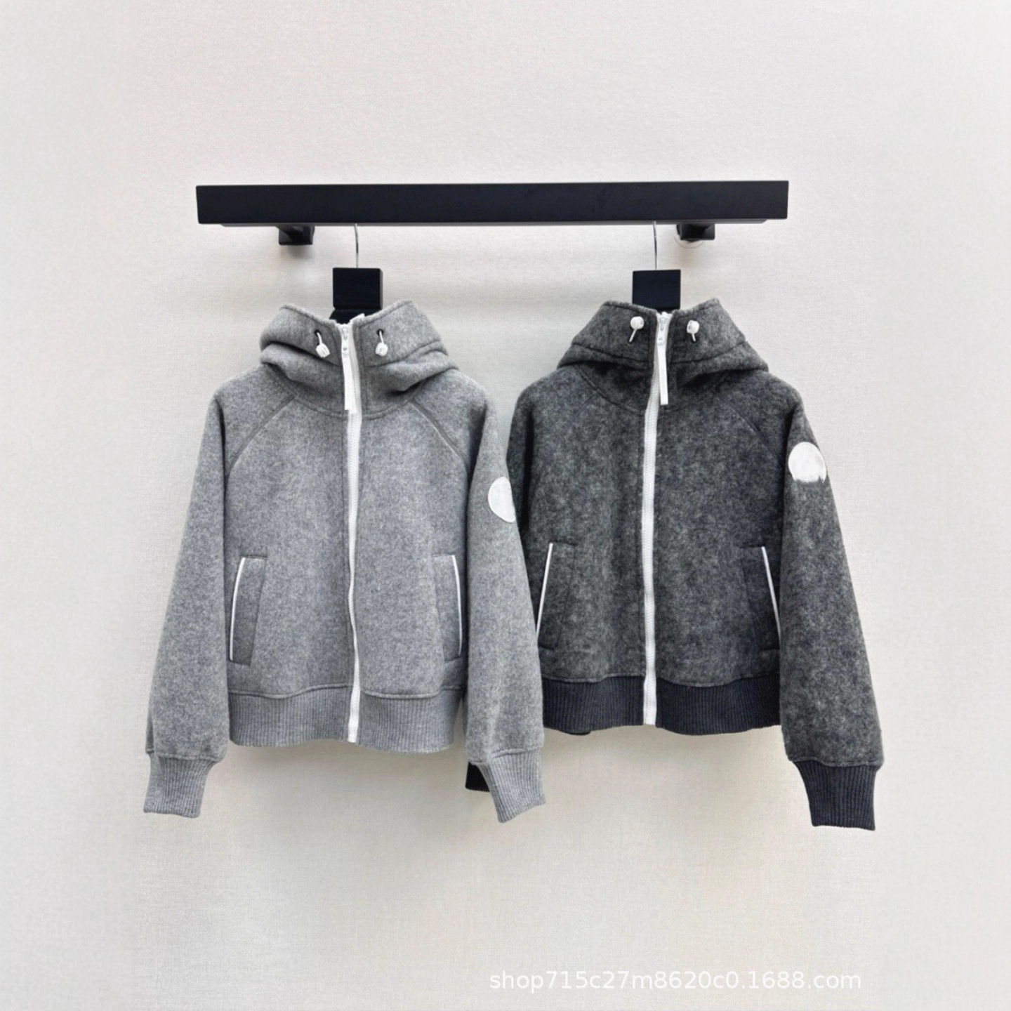 Shenzhen Nanyou 25 Autumn and Winter Casual Gray Soft, Comfortable and Warm Wool Sports Sweatshirt Jacket