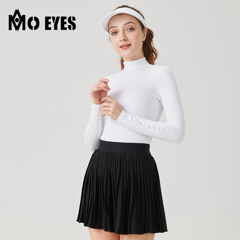 Áo chống nắng golf nữ tay dài UPF50 lụa mát lạnh — Áo lót lụa lạnh màu đen [UPF50/lụa lạnh/thoáng khí và nhanh khô] M25YF035, Áo sơ mi có đáy bằng lụa lạnh màu da [UPF50/lụa lạnh mát/thoáng khí và nhanh khô] M25YF035, Áo sơ mi trắng có đáy bằng lụa lạnh [UPF50/lụa lạnh/thoáng khí và nhanh khô] M25YF035
