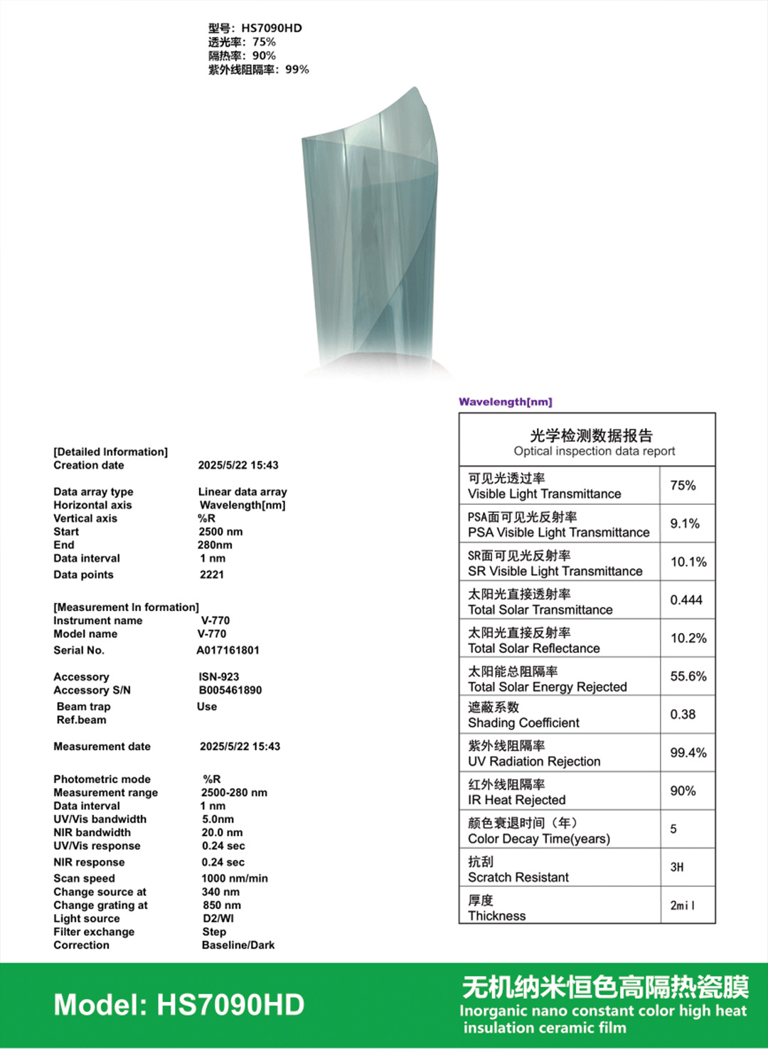Car Window Film, Nano Color-Preserving, High Heat Insulation, Sun Protection, High-Definition Glass Film, Anti-Glare, Factory Wholesale, Cross-Border Direct Sales