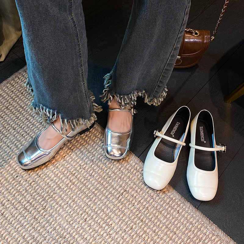 Schoenen mary jane zilver met verborgen hak voor dames_voghion.com