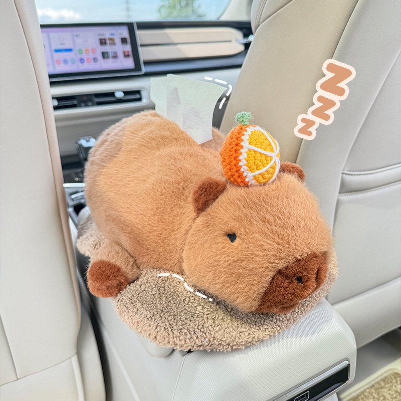 Car tissue box bamboo charcoal bag two-in-one car armrest box center…