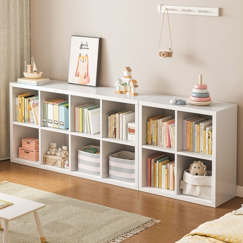 Simple Floor-Standing Bookshelf Against the Wall for Storage and Display, Multi-Compartment Display Cabinet, Economical Free Combination Living Room Storage Rack Simple Floor-Standing Bookshelf Against the Wall for Storage and Display, Multi-Compartment Display Cabinet, Economical Free Combination Living Room Storage Rack