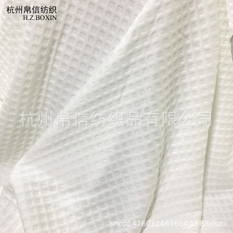 针织空气层涤棉提花夹丝布 吸湿排汗乳胶枕乳胶床垫面料