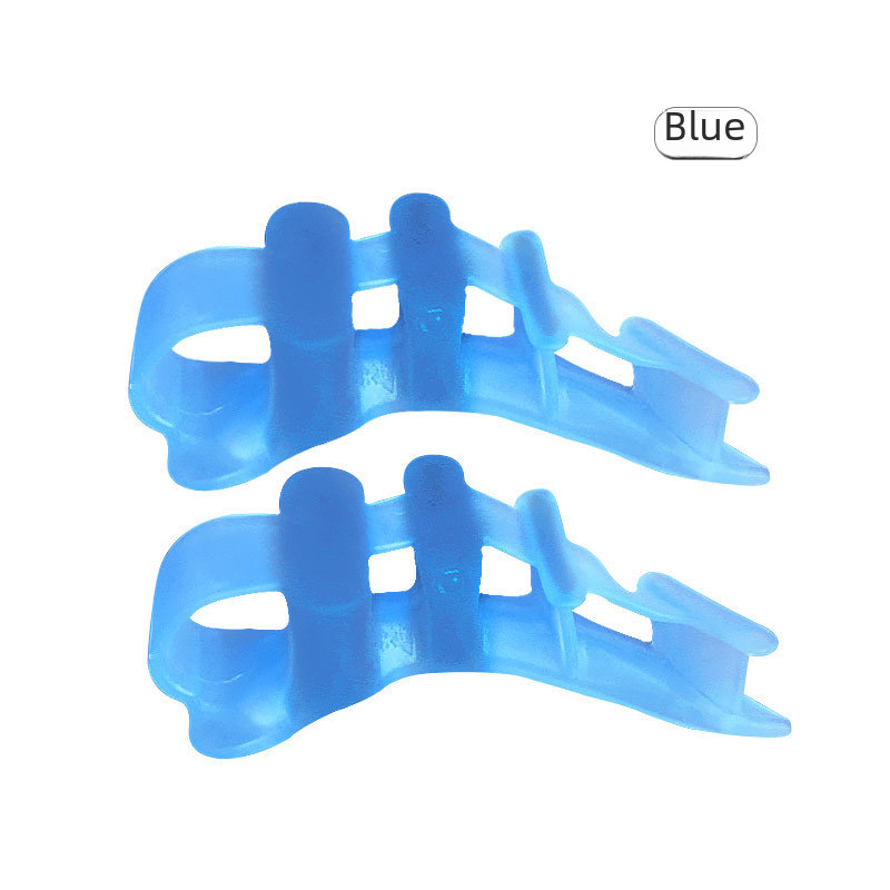 Silicone thumb valgus correction day and night with overlapping toe toe separator silicone double hole toe splitter factory