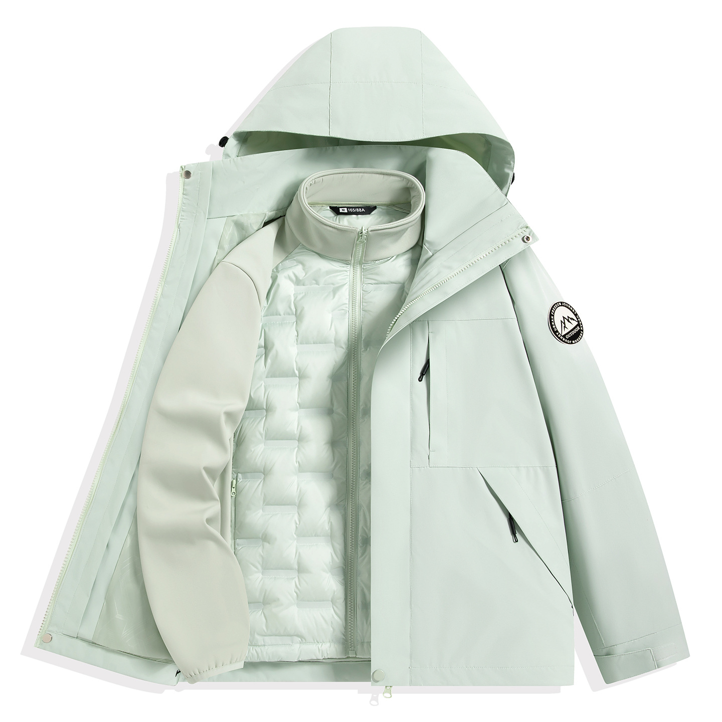 Personalizada pluma 3 - en - 1 abrigo de invierno nuevo tipo de vestir de asalto para hombres y mujeres pareja al aire libre chaqueta casual ropa de montaña