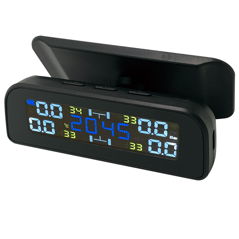 External Car Solar Wireless Tire Pressure Monitoring System with Built-In Real Voice Car High-Precision Tire Pressure T12