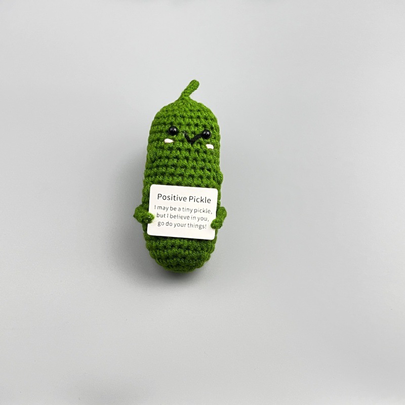 Amazon transfronterizo tejido a mano energía positiva Papa expresión bolsa emoción tarjeta vegetal muñeca coche decoración pequeña