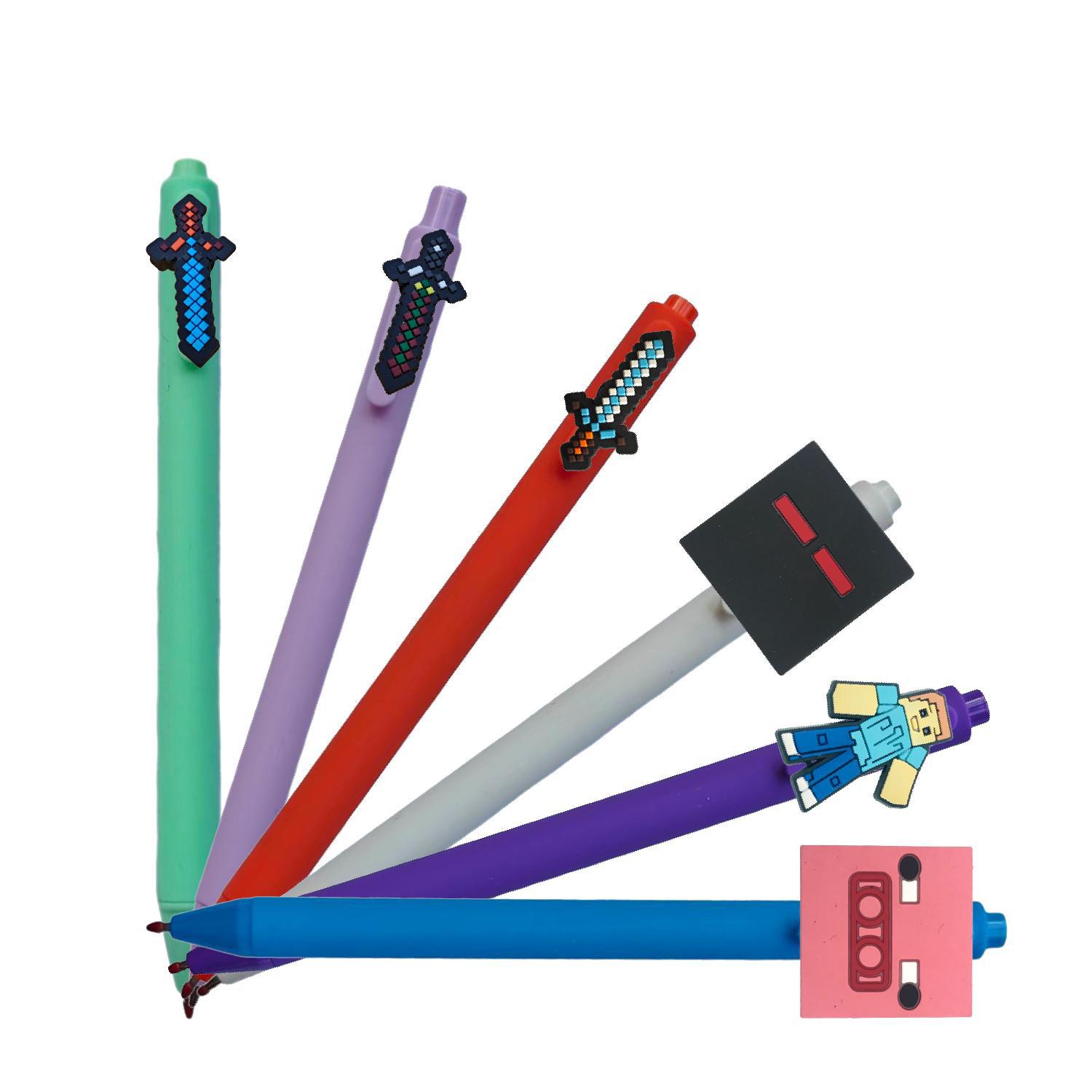 My World 35 Series Patch Neutral Pen Refill Push Color Cross-border E-commerce Pen Barrel Cute Writing 