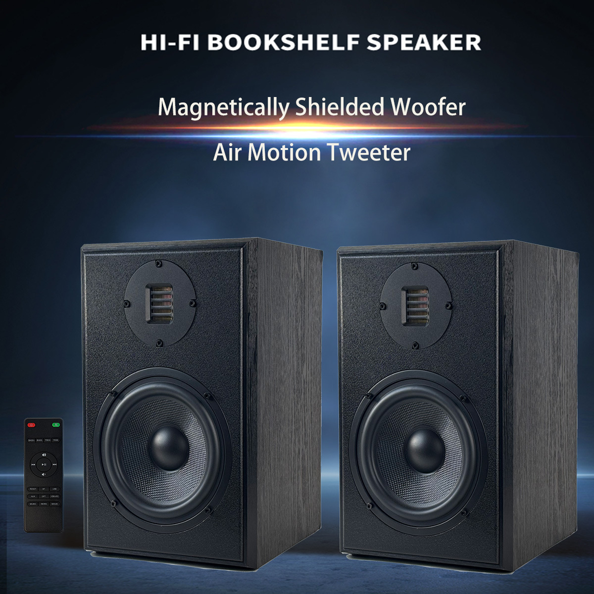 Home Classic Speaker Desktop Hifi High Fidelity Fever Bookshelf Audio Pneumatic High Tone Bookshelf Speaker