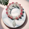 BA04 hollow leaves glazed bracelet
