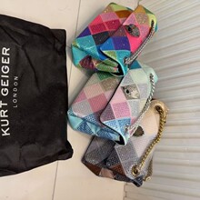 鹰头包kurt geiger单肩斜挎女包闪钻轻奢高颜值满钻包