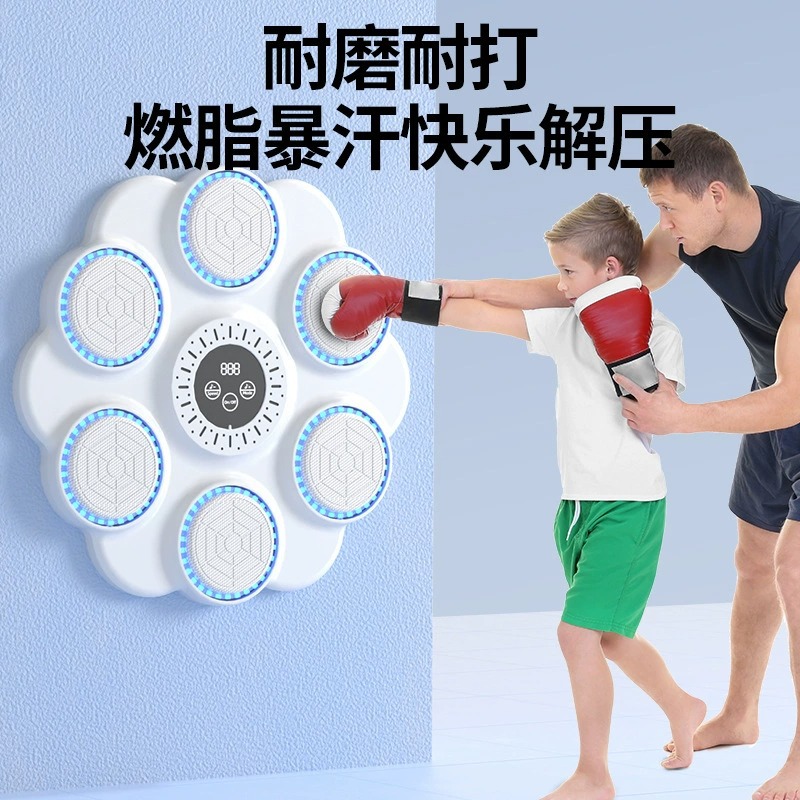 Cross-Border Bluetooth Boxing Target Music Boxing Wall Target Home Boxing Machine Adult and Children Fitness Boxing Trainer