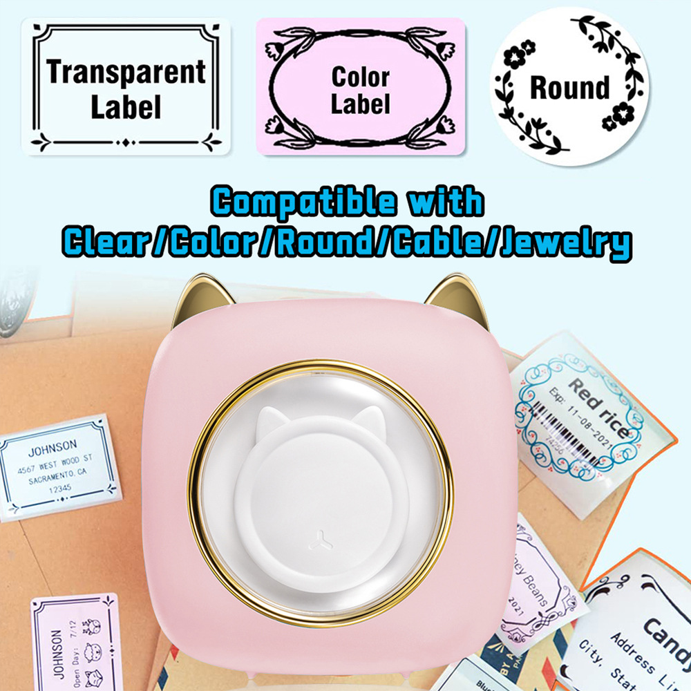 Nuevo transfronterizo C23 siete colores respiración atmósfera lámpara de escritorio mini bolsillo inalámbrico foto impresora térmica de error