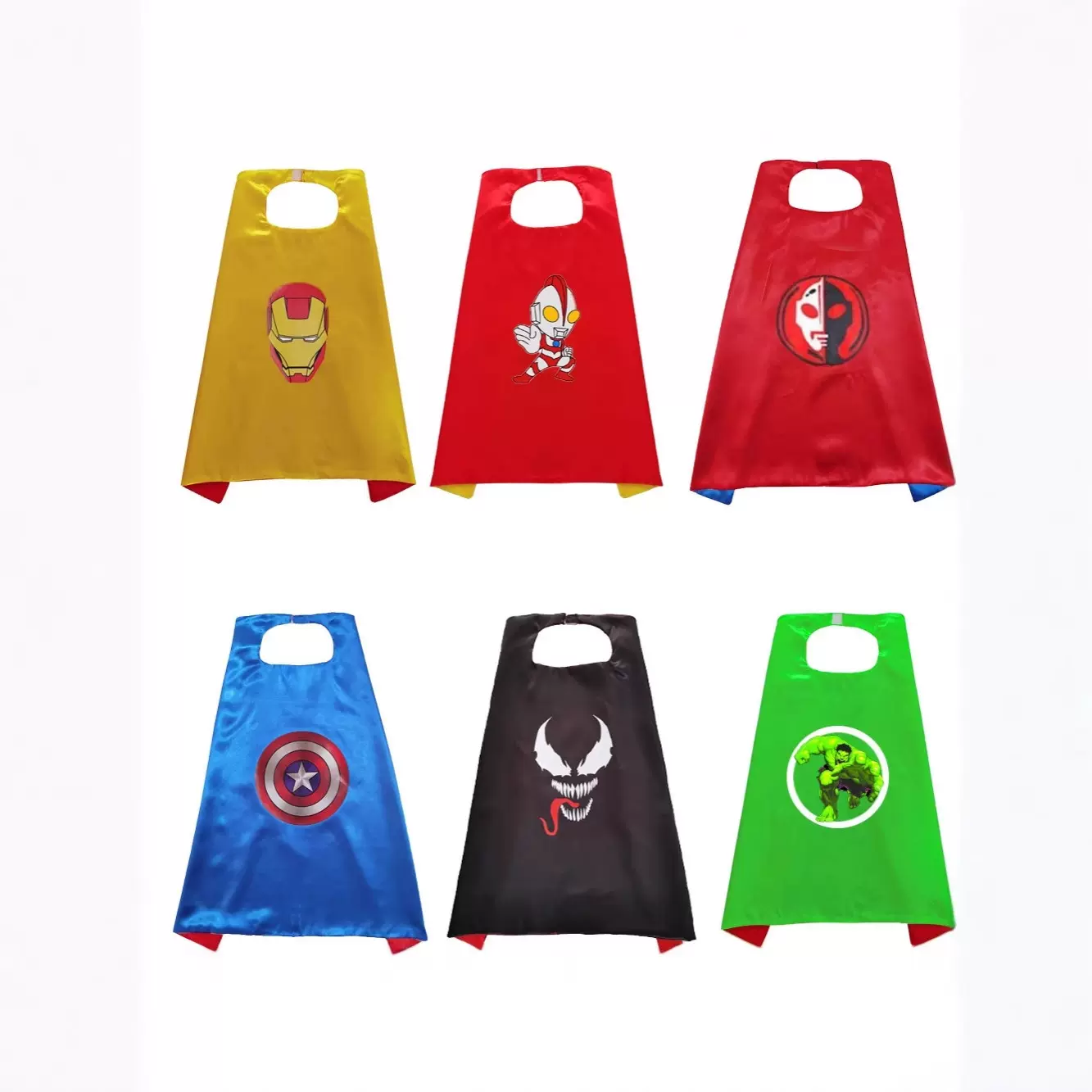 万圣节超级英雄儿童披风蜘蛛侠美队死侍毒液斗篷成人演出服装批发