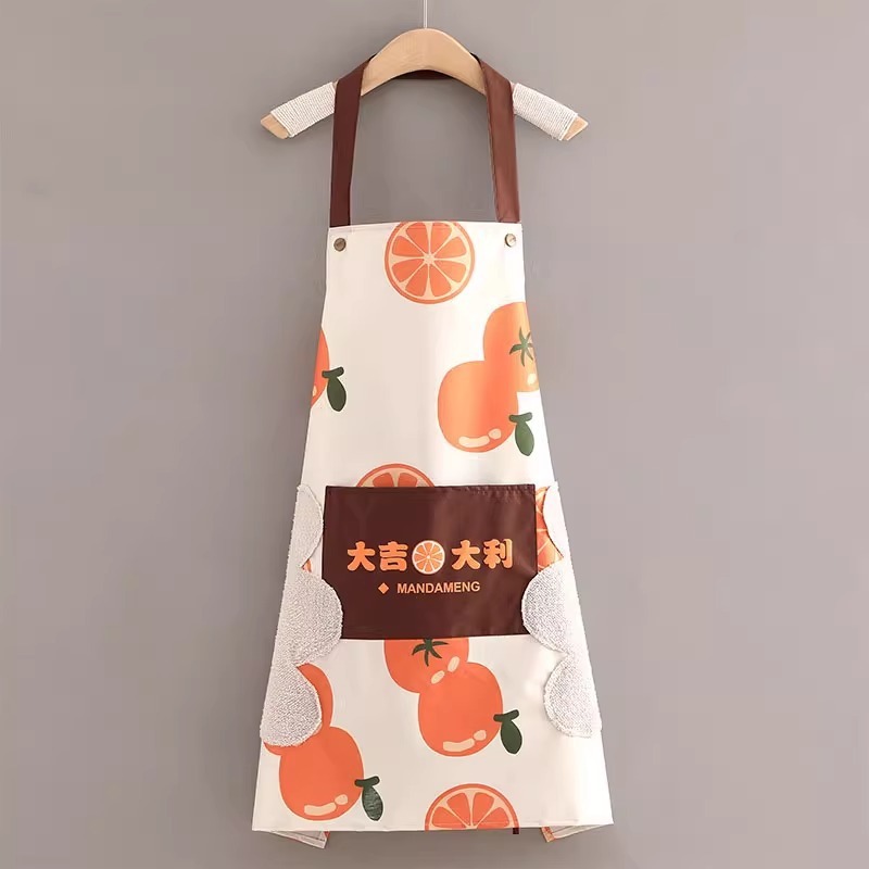 キッチン家庭用エプロン防水性と耐油性の夏用薄型スタイル手拭き可能かわいいファッショナブルな新しいスタイルの調理用幅広|undefined