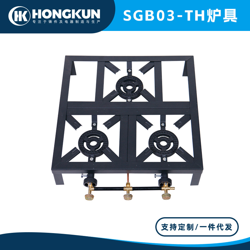 horno de hierro fundido comercial horno de gas horno de ángulo horno de tres extremos horno de fuego rápido horno de gas licuado doméstico tipo de escritorio tres hornos fácilmente limpias de gas