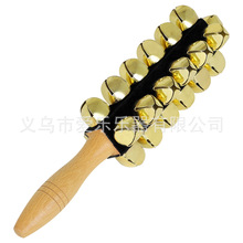 跨境25音大棒铃榉木手摇铃儿童早教打击乐器响铃音乐道具手摇棒铃