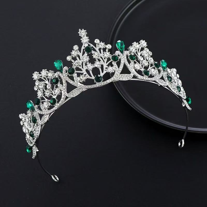 Women's Gender Simple Style Women's Crown Alloy Inlay Zircon Crown
