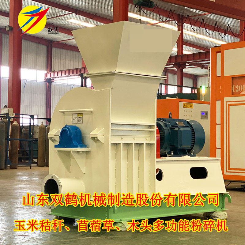 柠条秸秆类锤片式粉碎机 多功能育肥牛羊饲料粉碎机成套机组配置