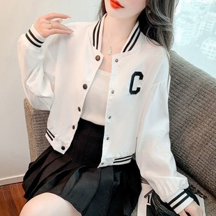 Coat women's autumn baseball jacket female student 2022 new Korean style loose slimming casual thin top