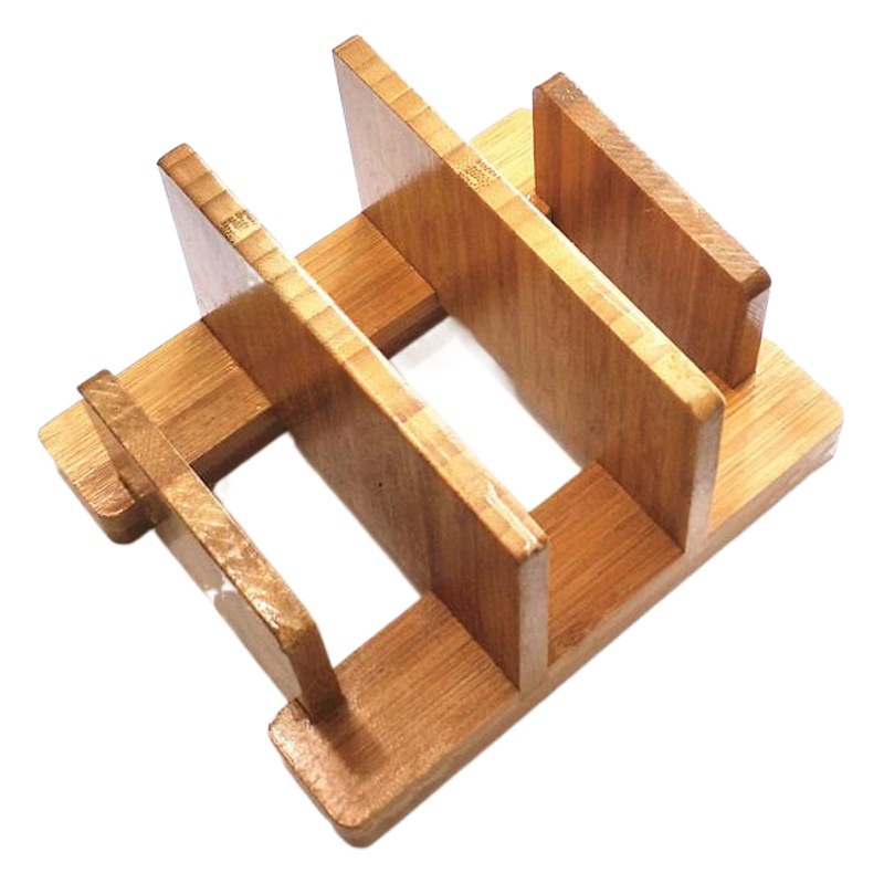 Bamboo and Wood Organizer Rack, Placemat Storage, Draining Rack, Dish Rack, Bowl Rack, Cup Rack, Kitchen Utensil Storage, Countertop Storage Rack