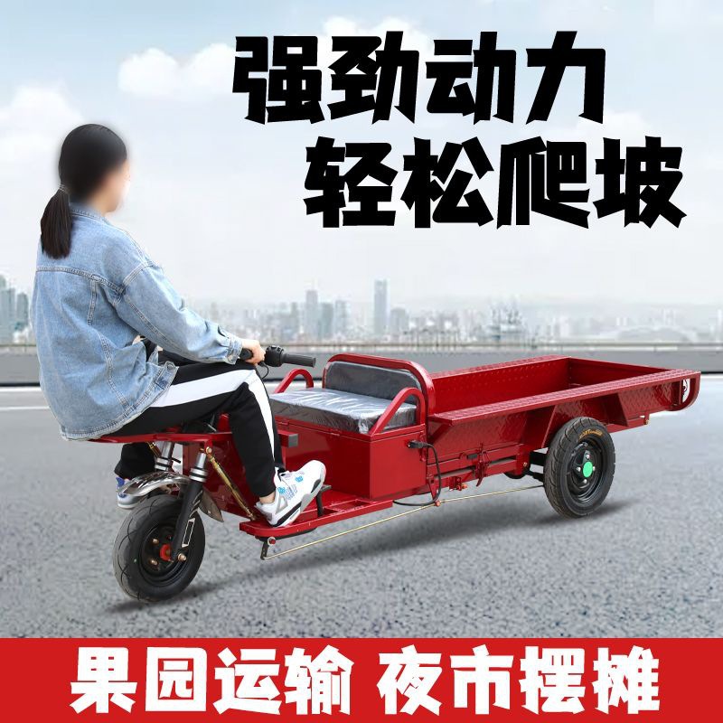 包邮倒骑驴电动果园运输车低底盘正骑倒骑两用夜市摆摊电动三轮车