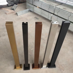 Stainless Steel Simple Upgraded Version Deepened Card Stainless Steel Stair Balcony Glass Punch-Free Column Foreign Trade Wholesale