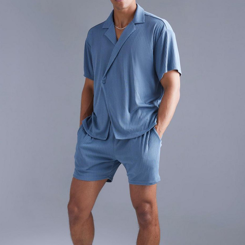 Men's Solid Color Pants Sets Men's Clothing display picture 1