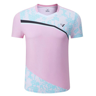 New Competition Wei Badminton Table Tennis Sportswear Men's and Women's Quick-drying Short-sleeved Training Competition Clothing for Boys and Girls