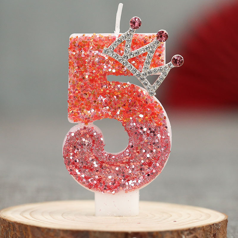 Velas de cumpleaños numéricas creativas con corona, decoración para pasteles – Producto caliente en Temu